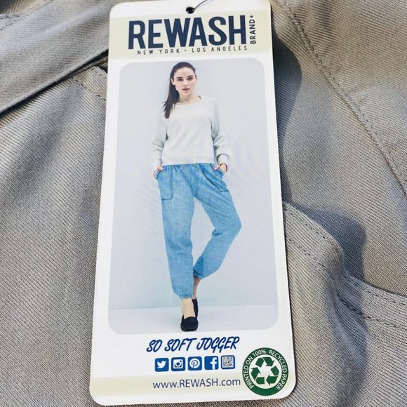Rewash Brand So Soft Jogger Pant Gray NWT - Picture 5 of 13